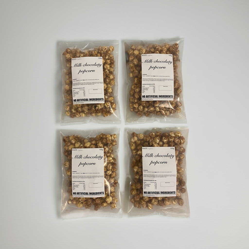Milk chocolaty popcorn (4x100g)